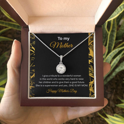 To My Mom - You're a Superwoman - Eternal Hope Necklace - Gifts For Mom From Daughter/Son - Personalize Memories