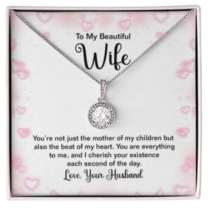 Heartfelt Wife Jewelry - Love Gift from Husband for Birthday, Anniversary & Valentine’s Day - Eternal Hope Necklace - Personalize Memories