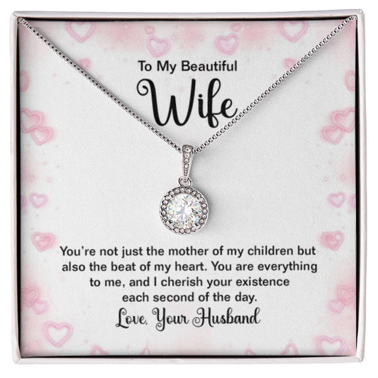 Heartfelt Wife Jewelry - Love Gift from Husband for Birthday, Anniversary & Valentine’s Day - Eternal Hope Necklace - Personalize Memories