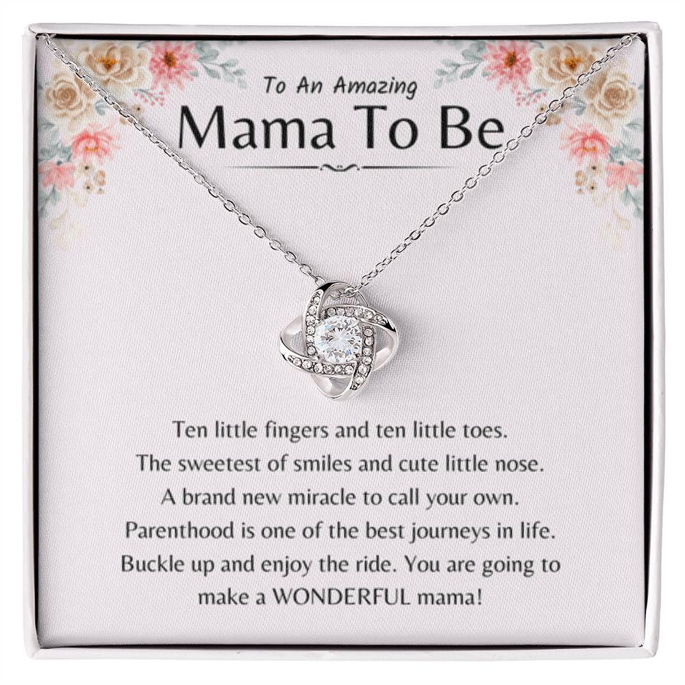 To An Amazing Mama To Be - You're going to make a wonderful mama - Love Knot Necklace - Sentimental Gift for New Mom - Personalize Memories
