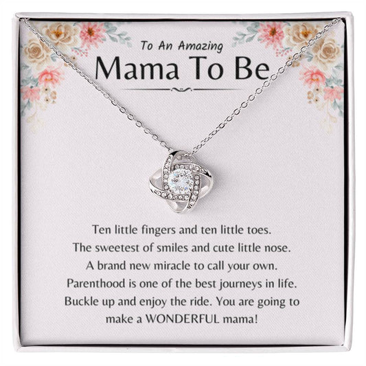 To An Amazing Mama To Be - You're going to make a wonderful mama - Love Knot Necklace - Sentimental Gift for New Mom - Personalize Memories