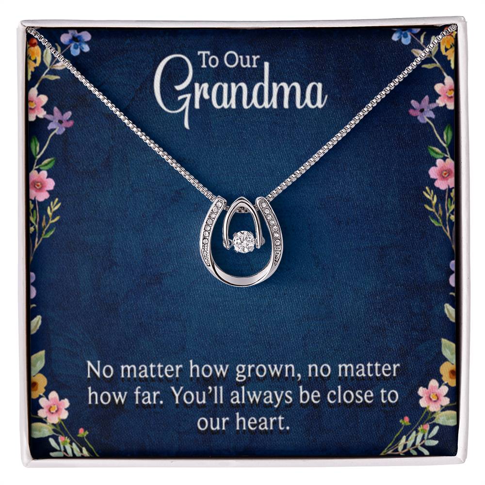 To Our Grandma - You will always be close to our heart - Gift for Grandmother Grandma - Lucky In Love PARTNER - Personalize Memories