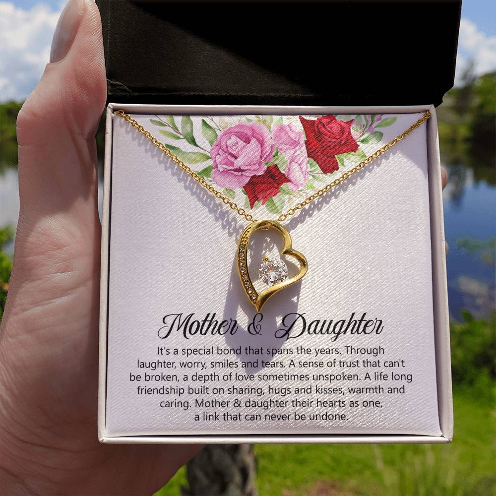 Mother & Daughter Gift - It's a Special Bond That Spans The Years - Forever Love Necklace - Personalize Memories