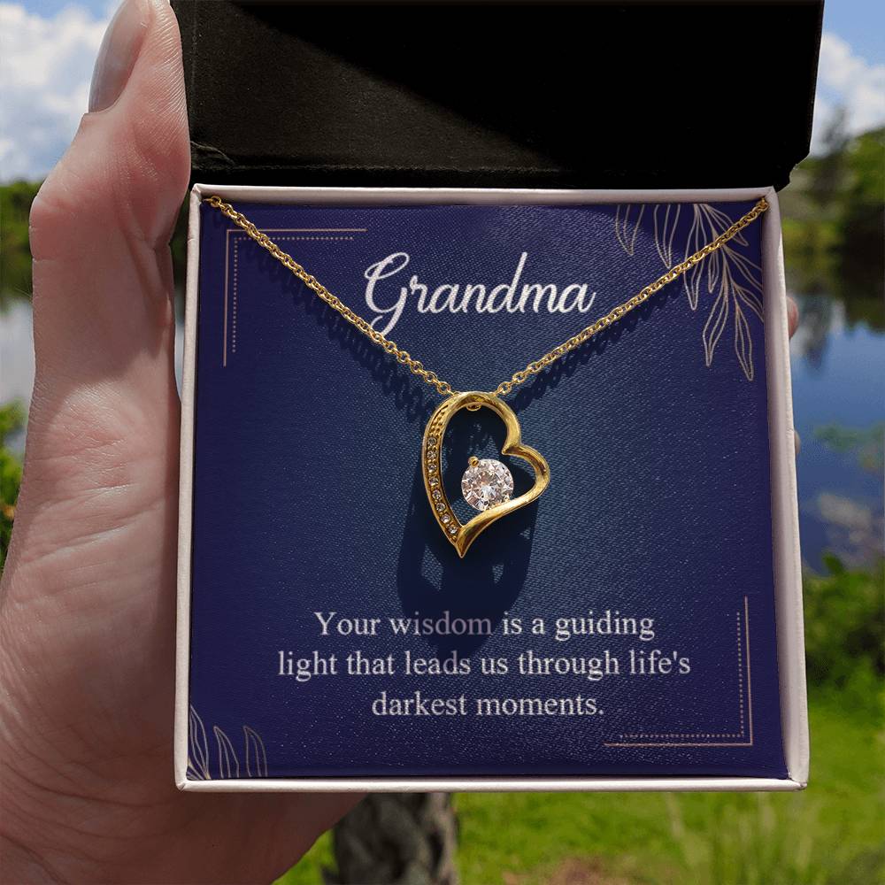 Gift for Grandma - Life's Darkest Moments Grandma - Forever Love Necklace - Personalize Memories