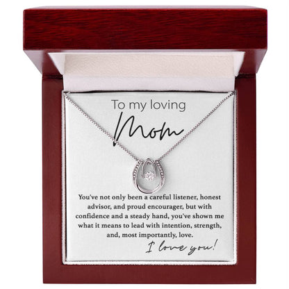 To My Lovely Mom - Thank You - Lucky In Love Necklace - Best Gift For Mom From Son - Personalize Memories