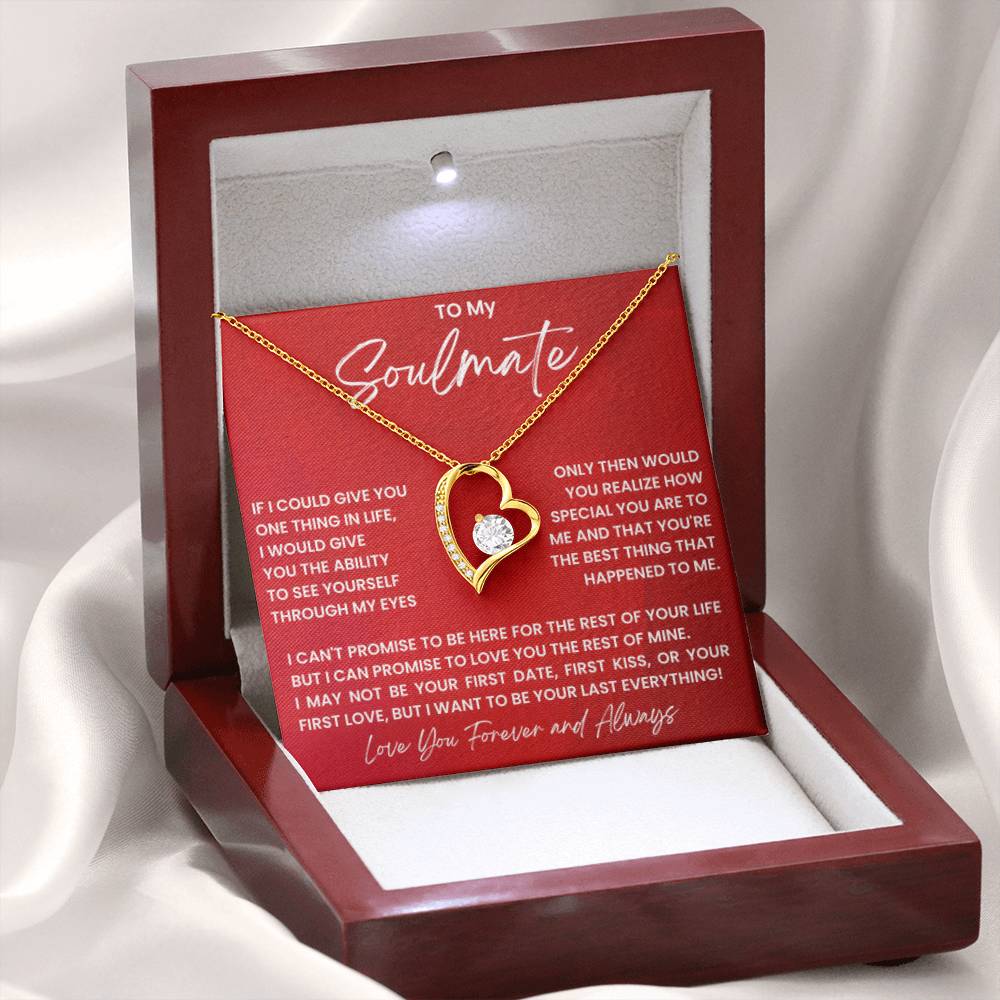 To My Soulmate Necklace - Special Gift for Birthday & Valentine’s Day - Forever Love Necklace - Personalize Memories