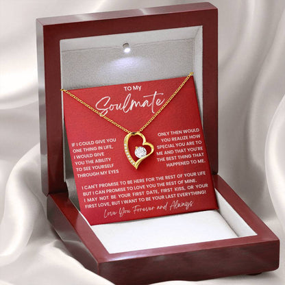 To My Soulmate Necklace - Special Gift for Birthday & Valentine’s Day - Forever Love Necklace - Personalize Memories