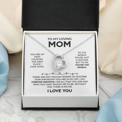 Gift for Mom - I Am Forever Grateful - Forever Love Necklace - Personalize Memories