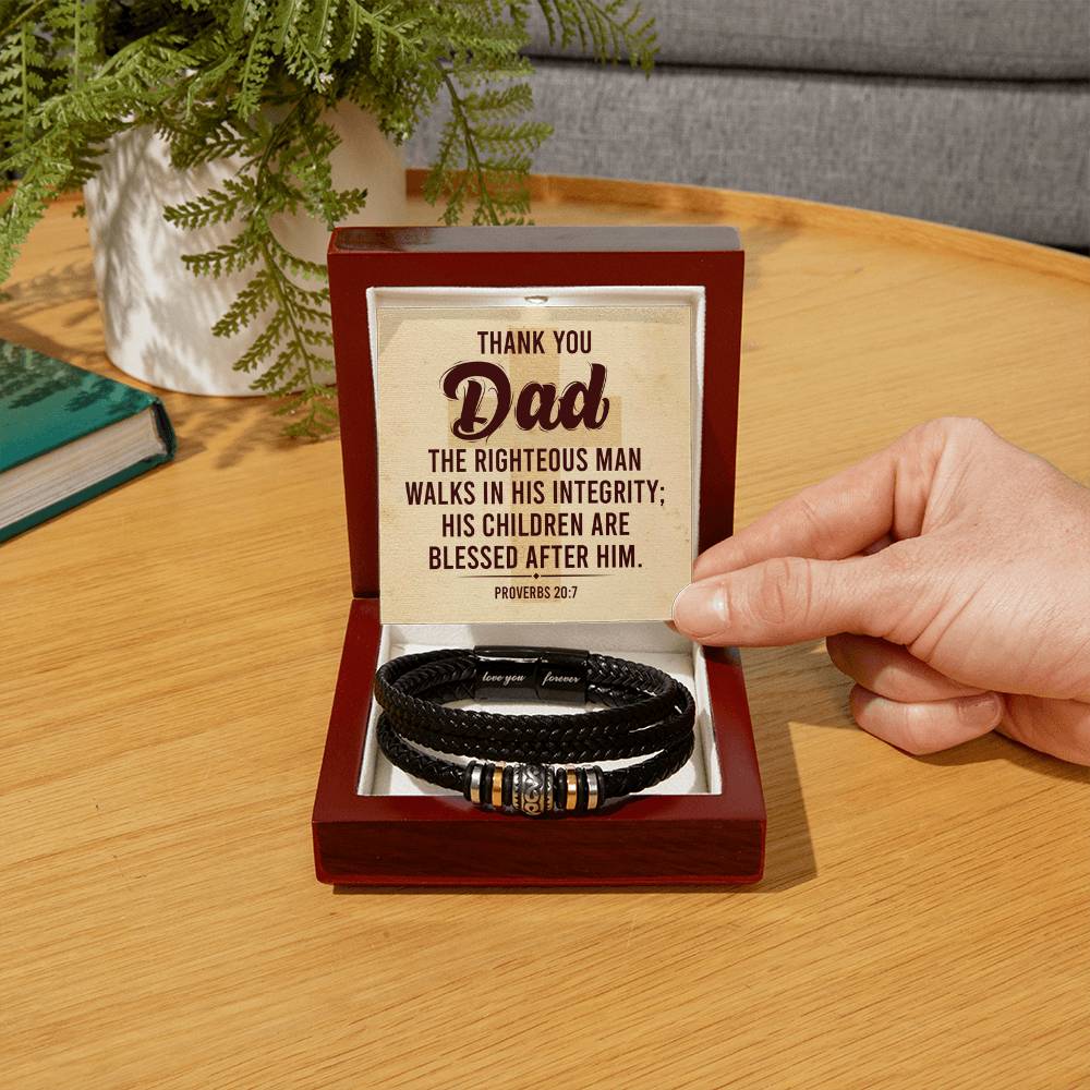 Thank You Gift for Dad - Love You Forever Bracelet - Personalize Memories