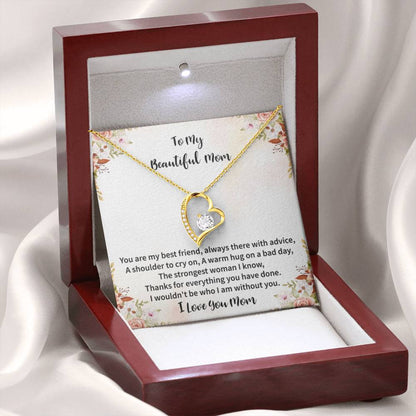 To My Beautiful Mom - You're My Best Friend - Forever Love Necklace - Best Gift for Mom - Personalize Memories