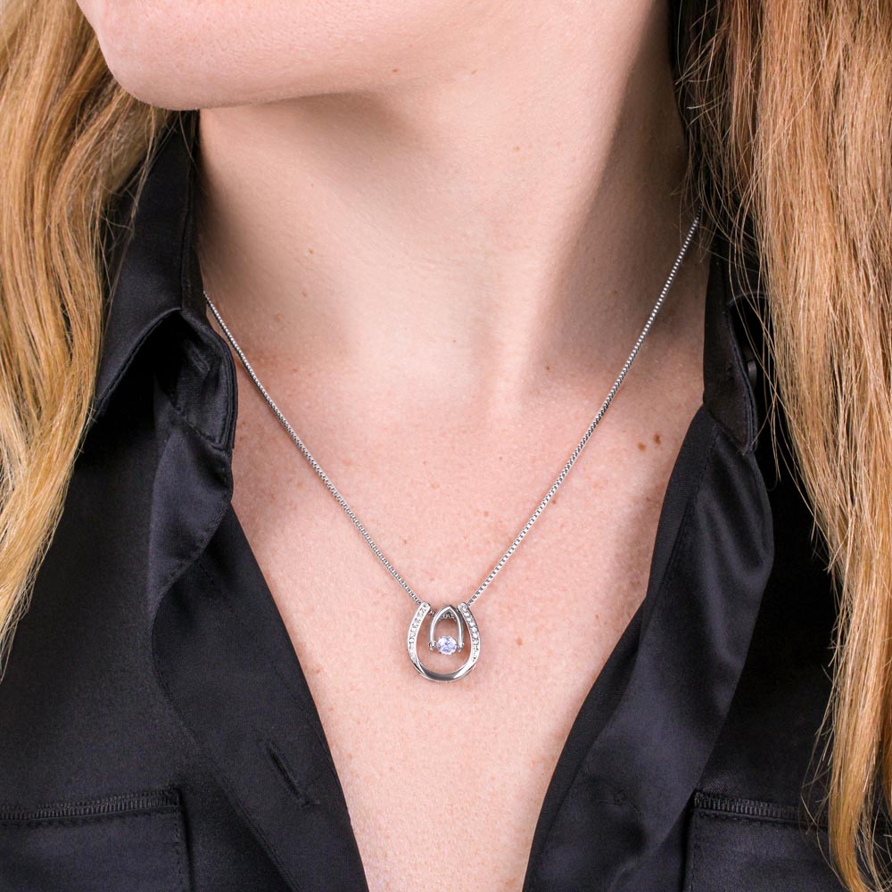 To My Lovely Mom - Thank You - Lucky In Love Necklace - Best Gift For Mom From Son - Personalize Memories