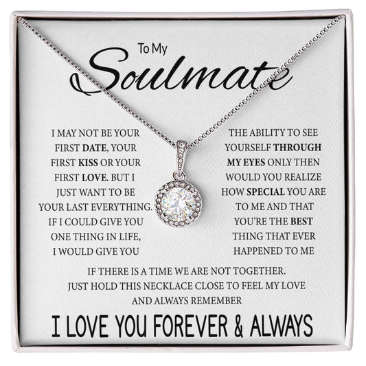 To My Soulmate - Feel My Love - Eternal Love Necklace - Gift for Soulmate - Personalize Memories