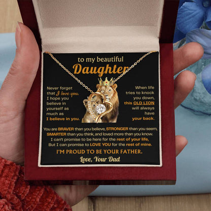 To My Daughter Necklace - Sentimental Jewelry Gift from Dad for Graduation & Life Achievements - Forever Love Necklace - Personalize Memories