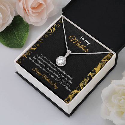 To My Mom - You're a Superwoman - Eternal Hope Necklace - Gifts For Mom From Daughter/Son - Personalize Memories
