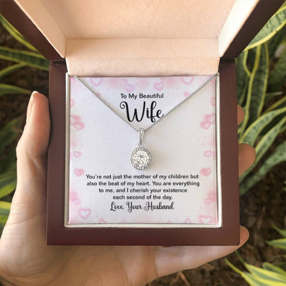 Heartfelt Wife Jewelry - Love Gift from Husband for Birthday, Anniversary & Valentine’s Day - Eternal Hope Necklace - Personalize Memories