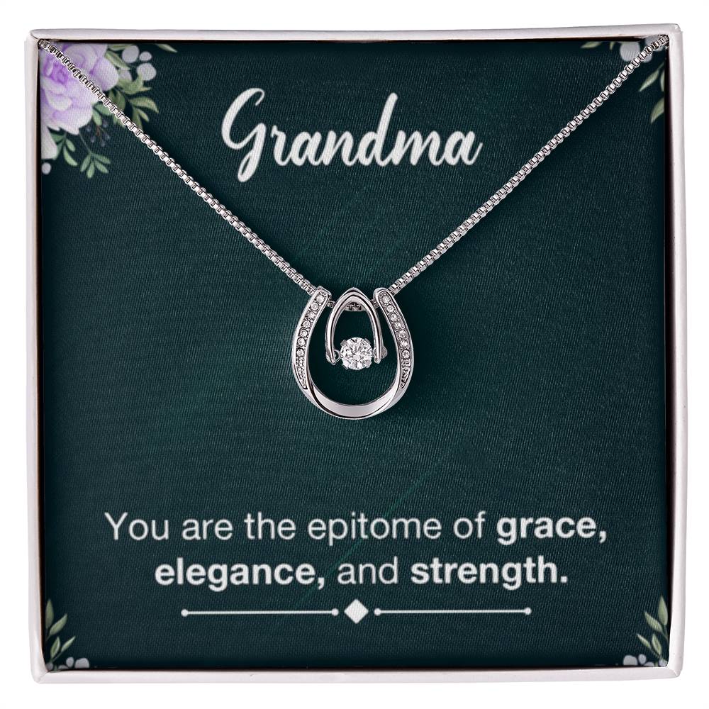Grandma Necklace from Grandkids Grandma - Lucky In Love PARTNER - Personalize Memories