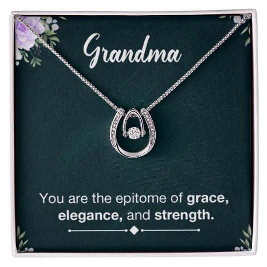 Grandma Necklace from Grandkids Grandma - Lucky In Love PARTNER - Personalize Memories