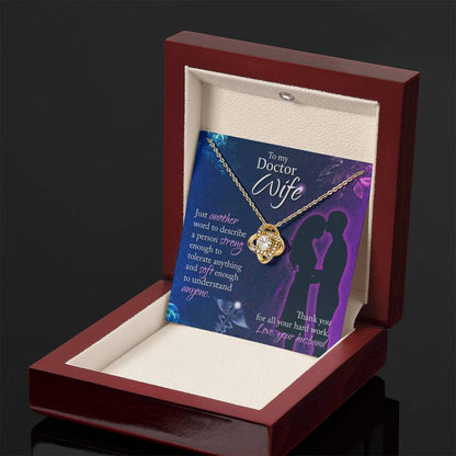 Best Doctor Wife Gift From Husband - Love Knot Necklace - Personalize Memories
