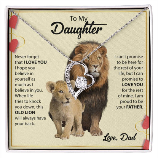 To My Daughter Necklace - I am so proud to be your father - Daughter Gift from Dad - Forever Love Necklace - Personalize Memories