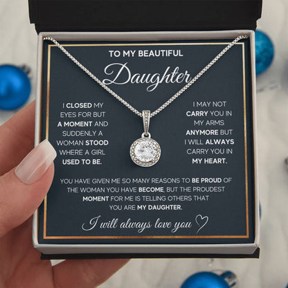 To My Daughter Necklace – Graduation Birthday Gift Idea for Daughter – Eternal Hope Necklace - Personalize Memories