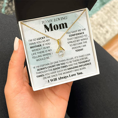 To My Loving Mom - I'm So Lucky To Have You As My Mother - Alluring Beauty Necklace - Personalize Memories