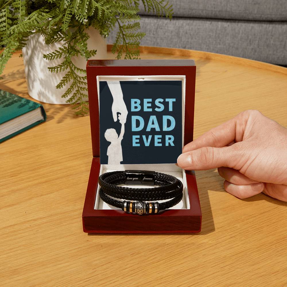 Best Dad Ever Gift - Love You Forever Bracelet - Personalize Memories