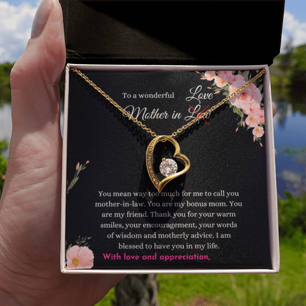 Mother In Law Gift from Daughter In Law - I am blessed to have you in my life - Forever Love Necklace - Personalize Memories