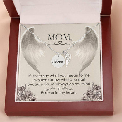 Personalized Memorial Necklace - Loss of Mother Gift - In Loving Memory Gift