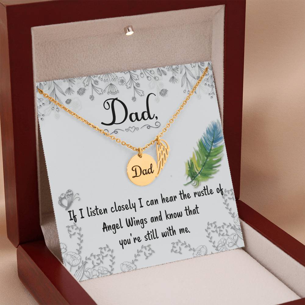 Dad Remembrance Necklace - Loss of father Necklace - Loss of Dad Gift