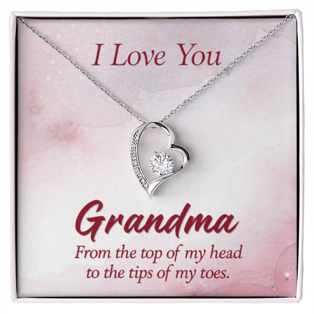 I Love You Grandma Gift from Grandkids Grandma - Forever Love Necklace - Personalize Memories