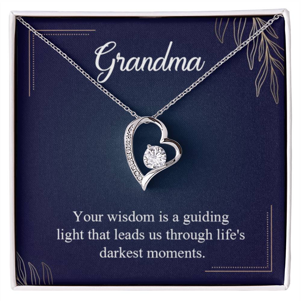 Gift for Grandma - Life's Darkest Moments Grandma - Forever Love Necklace - Personalize Memories
