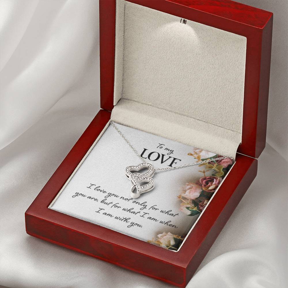 To My Love Gift - Heart-to-heart Necklace - Perfect Gift for Soulmate - Personalize Memories