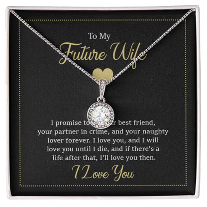 Future Wife Necklace - Romantic Jewelry Gift for Girlfriend for Valentine’s Day, Birthday & Proposal Celebrations - Eternal Hope Necklace - Personalize Memories
