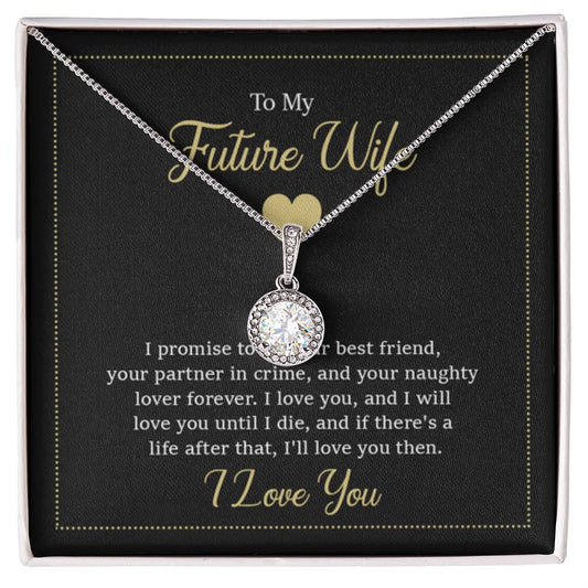 Future Wife Necklace - Romantic Jewelry Gift for Girlfriend for Valentine’s Day, Birthday & Proposal Celebrations - Eternal Hope Necklace - Personalize Memories