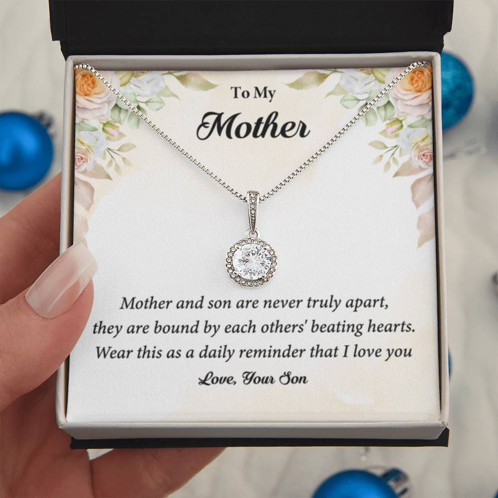 Mother and Son are Never Truly Apart- Eternal Hope Necklace - Sentimental Gift for Mom from Son