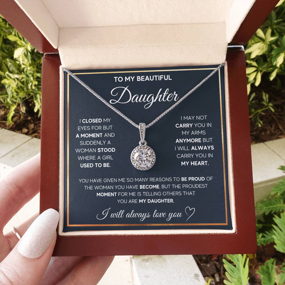 To My Daughter Necklace – Graduation Birthday Gift Idea for Daughter – Eternal Hope Necklace - Personalize Memories