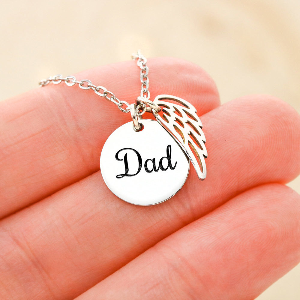 Dad Remembrance Necklace - Remembrance Necklace for Dad - Loss of Dad Gift
