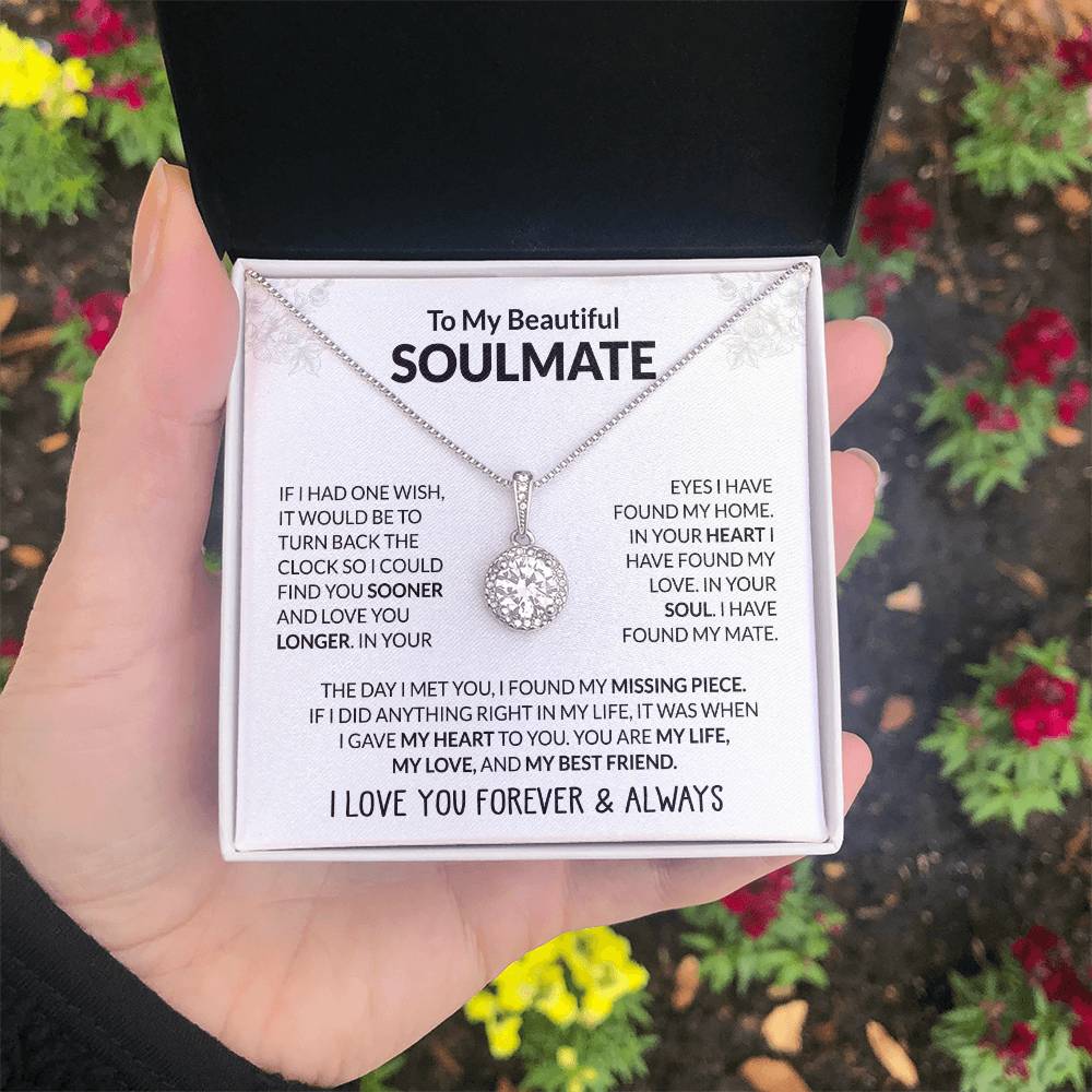 To My Soulmate - You Are My Life - Eternal Hope Necklace - Personalize Memories