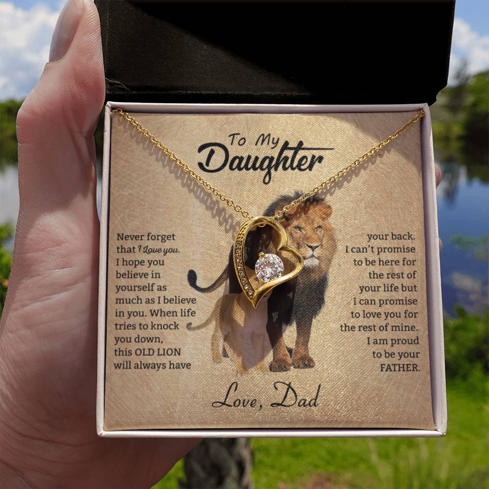 To My Daughter - Never forget that I love you - Daughter Gift from Dad - Forever Love Necklace - Personalize Memories