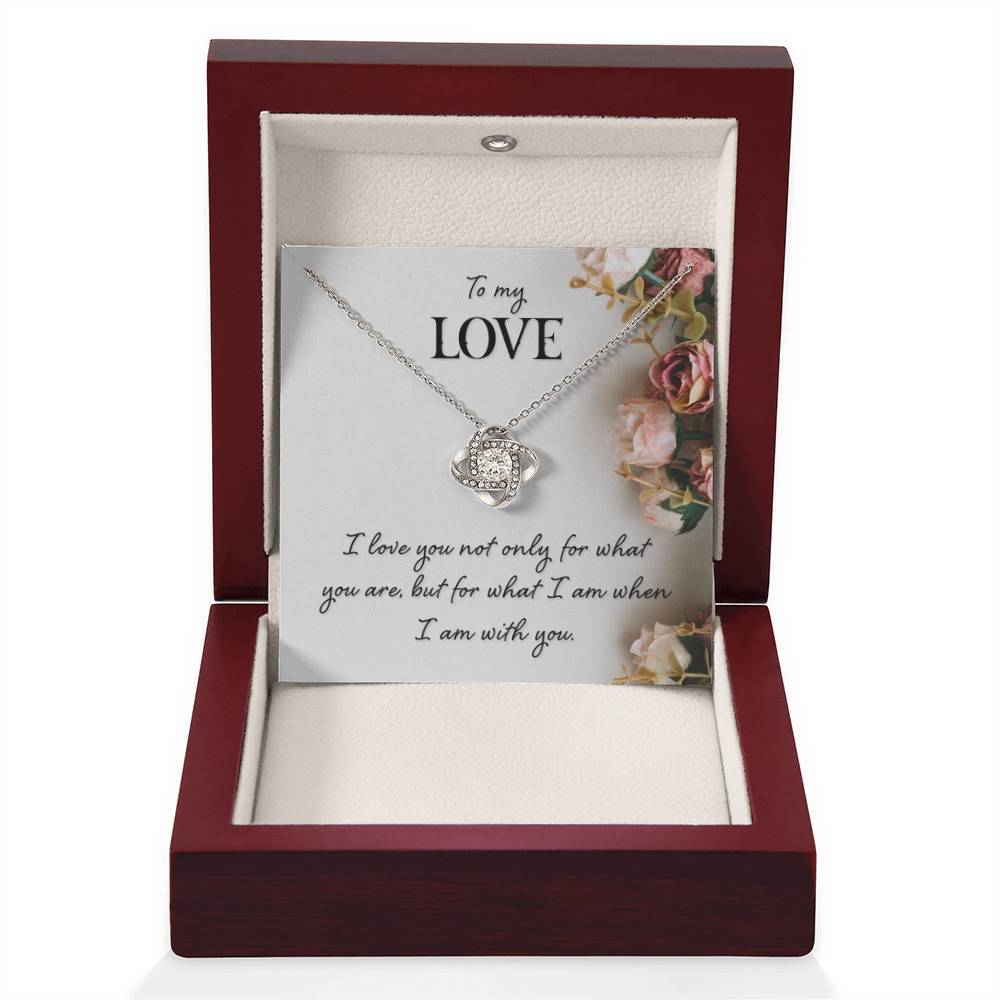 To My Love Gift - Love Knot Necklace - Perfect Gift for Soulmate - Personalize Memories