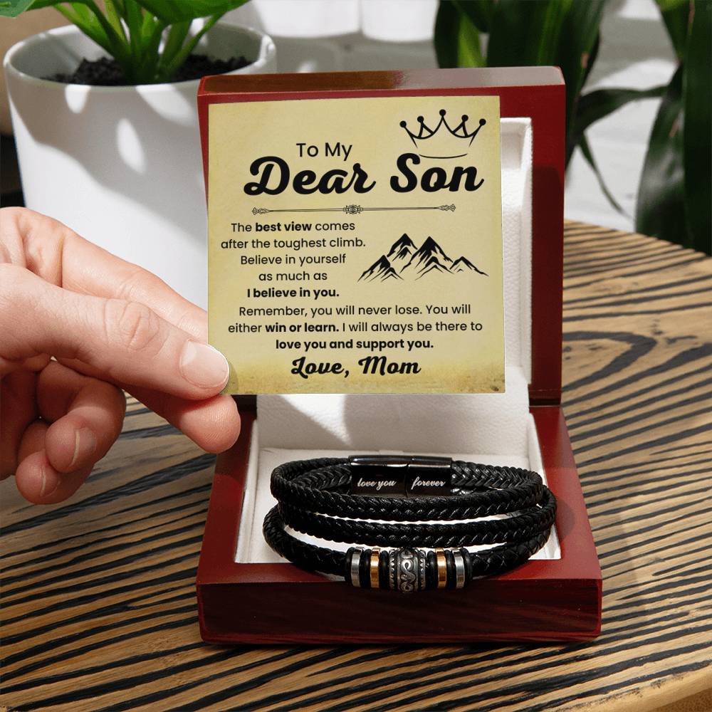 Gift for Son – Mom Edition – Birthday, Graduation – Love You Forever Bracelet - Personalize Memories