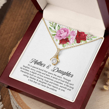 Mother & Daughter Gift - It's a Special Bond That Spans The Years - Alluring Beauty Necklace - Personalize Memories