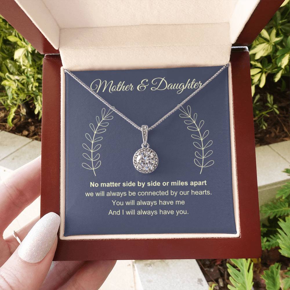Mother & Daughter - Connected By Hearts - Eternal Hope Necklace - Personalize Memories