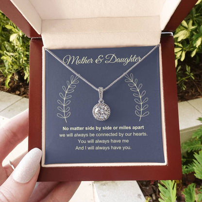 Mother & Daughter - Connected By Hearts - Eternal Hope Necklace - Personalize Memories