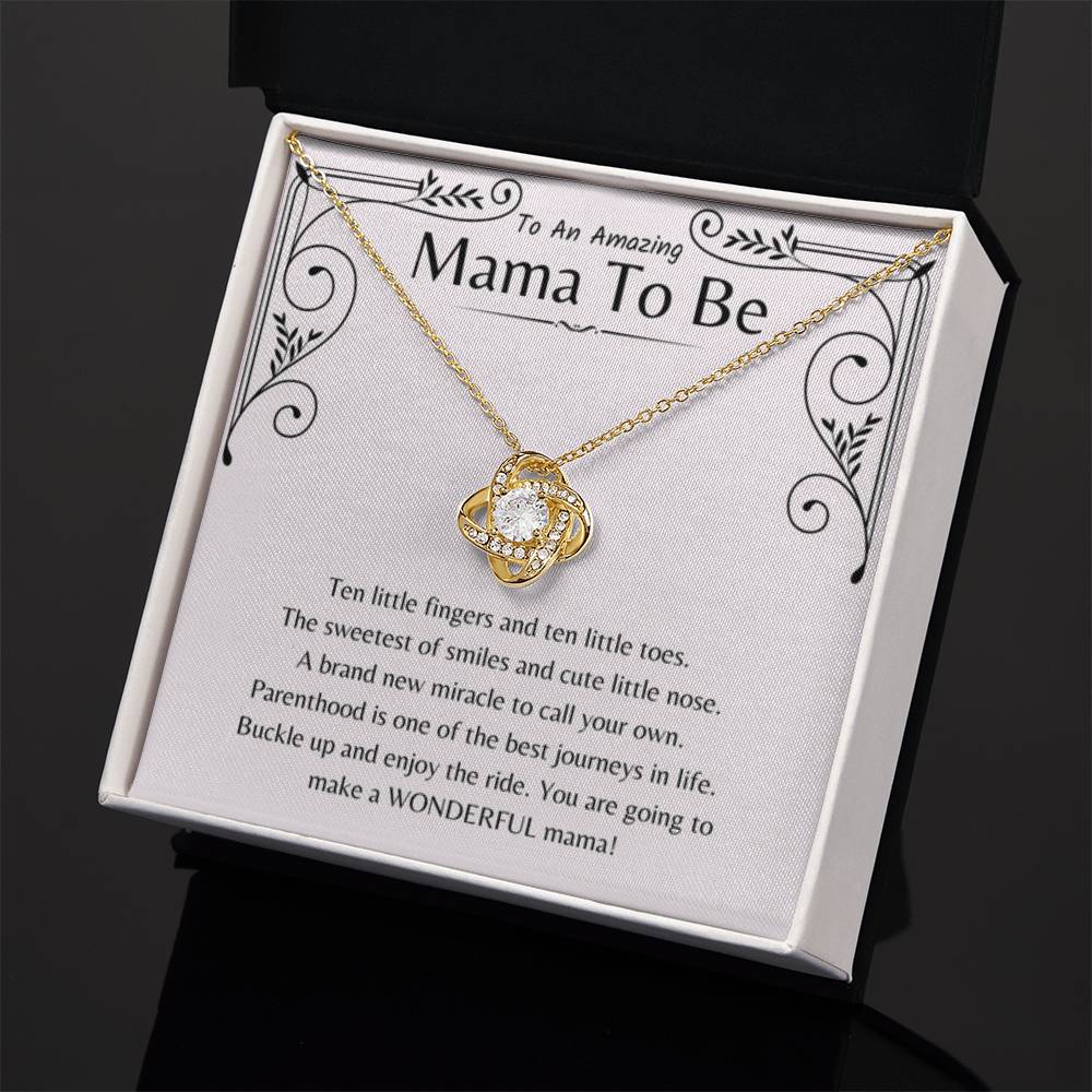 To An Amazing Mama To Be - Ten little fingers and ten little toes - Love Knot Necklace - Gift for New Mom - Personalize Memories