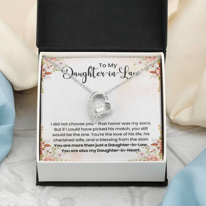 To My Beautiful Daughter In Law - Forever Love Necklace - Gift for Bonus Daughter - Personalize Memories