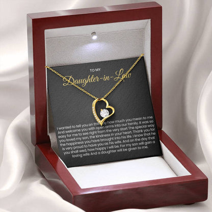 To My Daughter In Law - Gift for Daughter in Law - Forever Love Necklace - Personalize Memories
