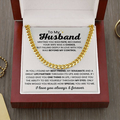 Cuban Link Chain for Husband – Birthday, Anniversary Gift from Wife - Personalize Memories