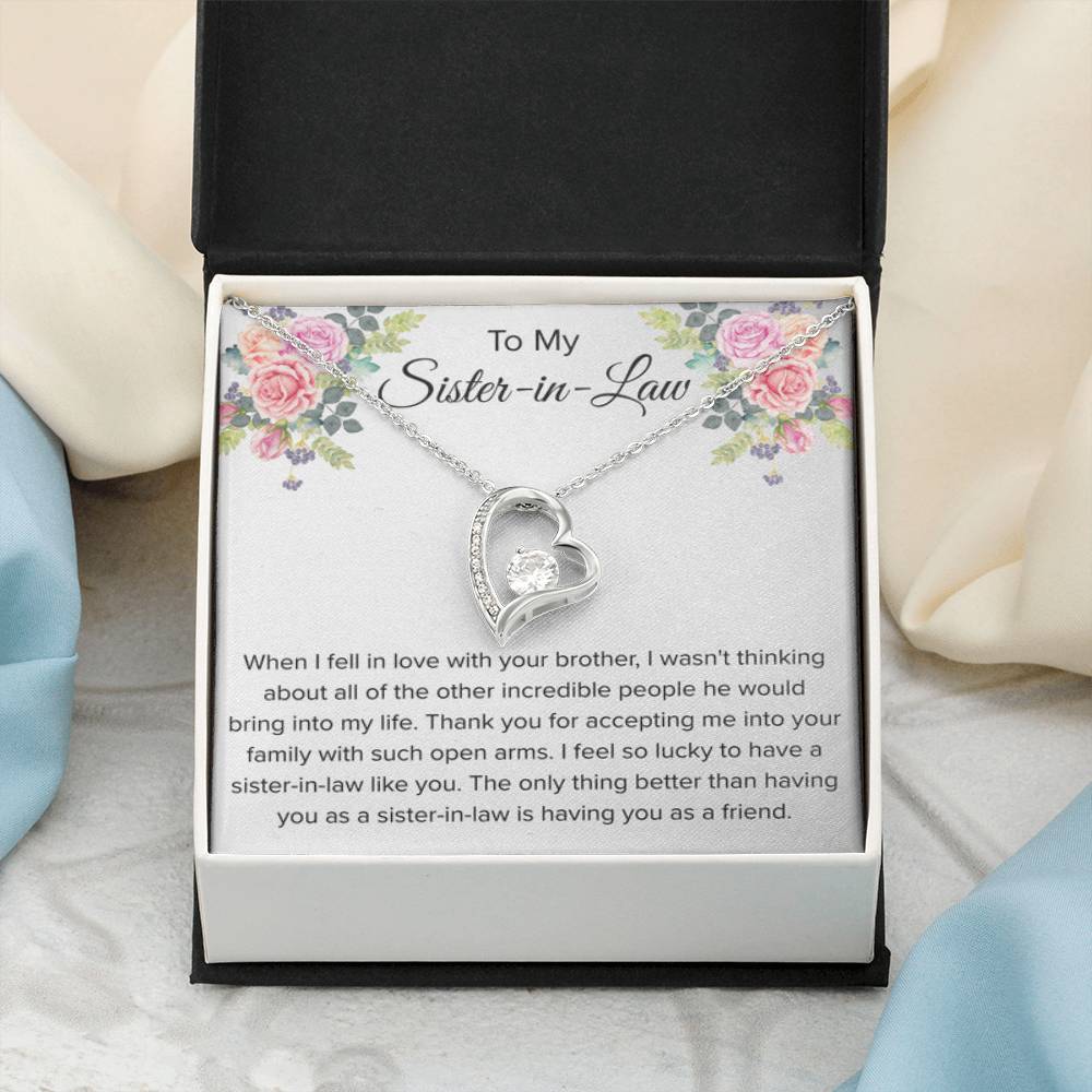To My Sister In Law Necklace - Gift for Bonus Sister - Forever Love Necklace - Personalize Memories