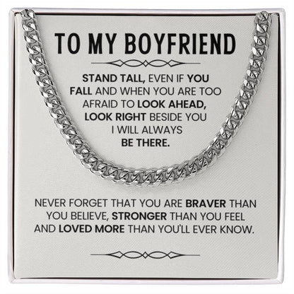 Romantic Boyfriend Gift from Girlfriend - Cuban Link Chain - Personalize Memories